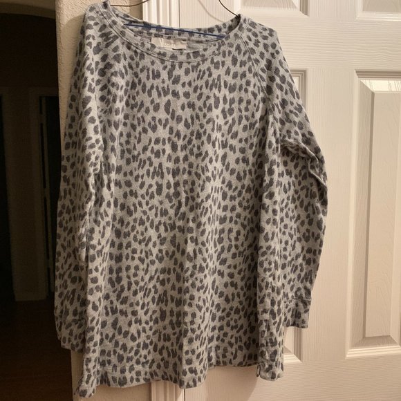 LOFT Cheetah Leopard Print Sweater Pullover S - Picture 1 of 4